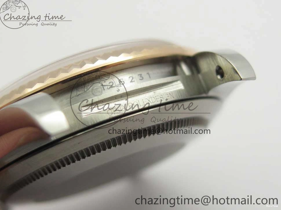 MiroTime 0501 Timeless DateJust 36mm 904 SS RG Wrapped 116231 GMF Gray Diam Dial on SS RG Wrapped Jubilee Bracelet A 3272